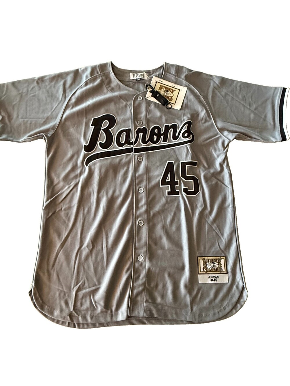 Men’s Birmingham Barons Baseball Jersey Michael Jordan Headgear Classics 2XL
